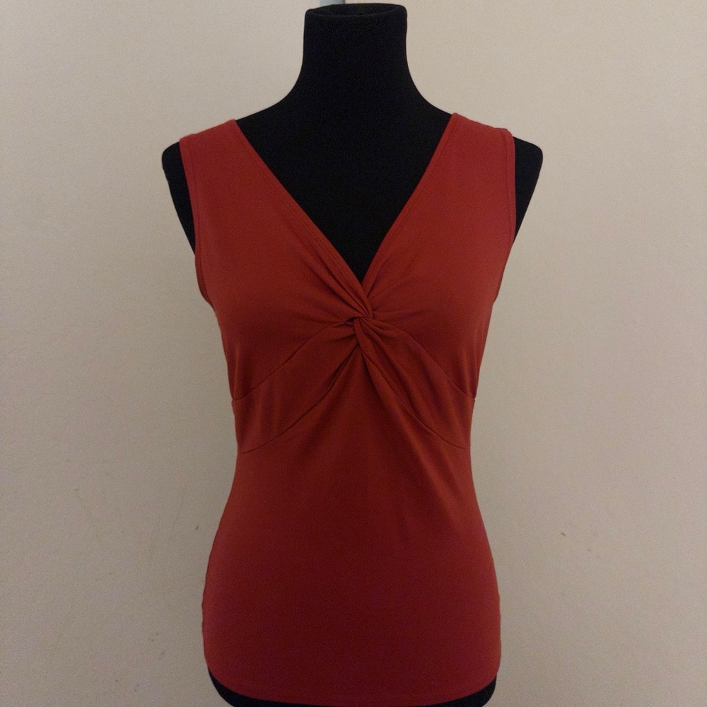 Worthington V-Neck Red Blouse